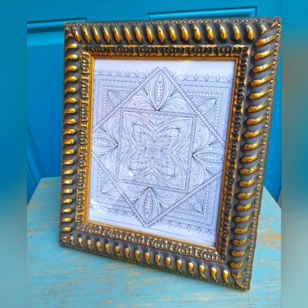 Gold Photo Frame Vintage Picture Frame Table Top Wall Decor Gold Leaf Guilding